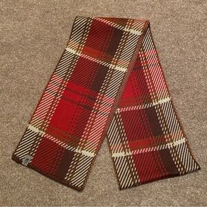 The North Face A5 Jaz Plaid Red Brown Tartan Winter Scarf (64" x 6.75") - Canada